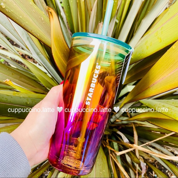 Starbucks Accessories - 🌈LAST ONE🌈Starbucks Iridescent Oil Slick 50th Anniversary Glass Cold Cup